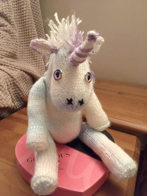 Amigurumi Unicorn with Glass Button Eyes