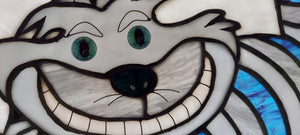 Stained Glass Cheshire Cat with High Dome Cheshire Glass Eyes