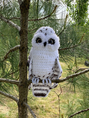 Spectacular Amigurumi Owl with Plastic Yellow Safety Eyes