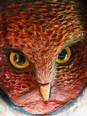 Red Cedar Owl Carving