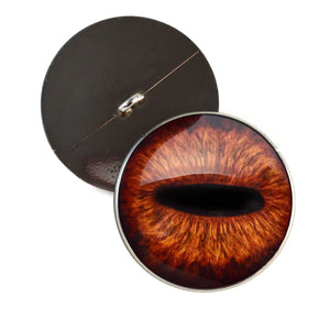 Amber Steer Inspired Sew-On Button Glass Eyes