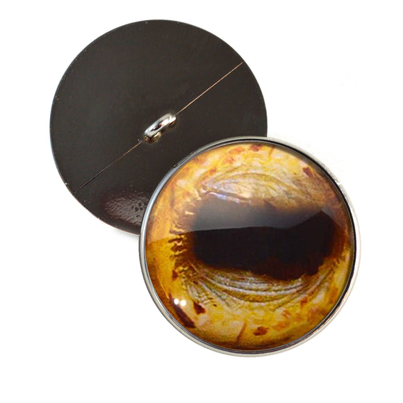 Golden goat inspired sew on glass eyes