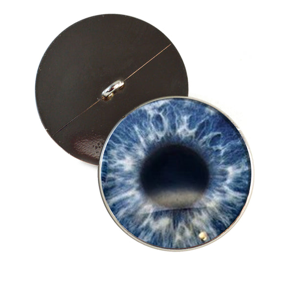 Gray Blue Human inspired sew on glass eyes