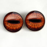 Amber Steer Inspired Sew-On Button Glass Eyes