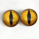 Golden Yellow Dinosaur sew on glass eyes