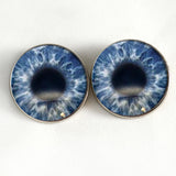 Gray Blue Human inspired sew on glass eyes