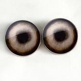 Gray Weimaraner Dog inspired sew on glass eyes