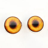 Golden Yellow Dog Sew on Glass Eyes