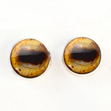 Golden goat inspired sew on glass eyes