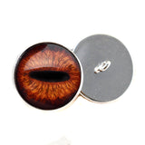 Amber Steer Inspired Sew-On Button Glass Eyes