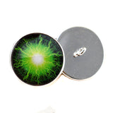 Electric green lightning sew on glass eyes