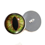 Green and Brown Cat or Dragon sew on glass eyes