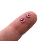 Tiny 4mm Pink Lizard Glass Eyes