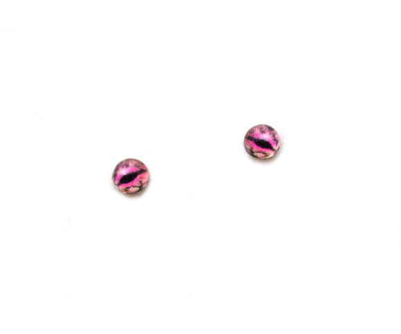 Tiny 4mm Pink Lizard Glass Eyes