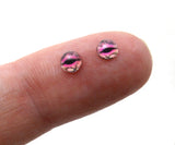 Tiny 4mm Pink Lizard Glass Eyes