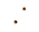 Tiny 4mm Peach Red Fry Fish Glass Eyes