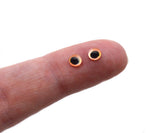 Tiny 4mm Peach Red Fry Fish Glass Eyes