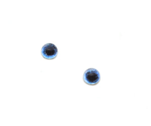 Tiny 4mm Pale Blue Dog Glass Eyes