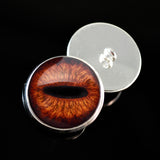 Amber Steer Inspired Sew-On Button Glass Eyes