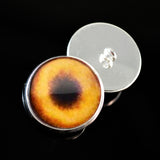 Golden Yellow Dog Sew on Glass Eyes