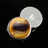 Golden goat inspired sew on glass eyes