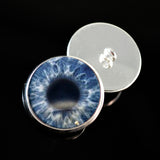 Gray Blue Human inspired sew on glass eyes