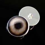 Gray Weimaraner Dog inspired sew on glass eyes