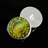 Green cogs cyberpunk sew on glass eyes