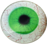 Large 78mm Bright Green and White Human Glass Eyes