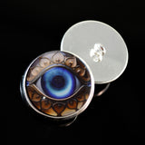 Blue ornate evil eye sew on glass eyes