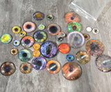 Animated Random Overstock Bulk Lot 1/2 Pound Mixed Holographic Glass Eyes