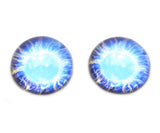 High Domed Dazzling Blue Oracle Glass Eyes