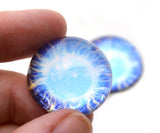 High Domed Dazzling Blue Oracle Glass Eyes