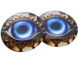 blue glass evil eye cabochons