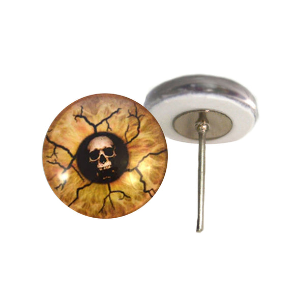 Eyes of death skull glass eyes on wire pin posts