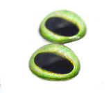 High Domed Friendly Green Dragon Glass Eyes