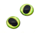 High Domed Friendly Green Dragon Glass Eyes