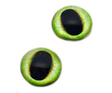 High Domed Friendly Green Dragon Glass Eyes