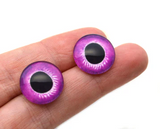 Fuchsia Fish Glass Eyes in Bundle