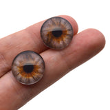 16mm Hazelnut Gray and Brown Human Glass Eyes