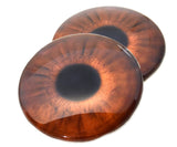Medium Brown Human Inspired Glass Eyes