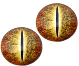 Orange Dinosaur Glass Eyes