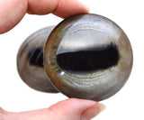 Realistic Pale Goat Flatback Glass Cabochon Eyes