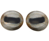 Realistic Pale Goat Flatback Glass Cabochon Eyes