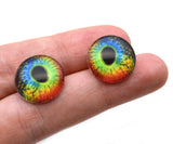 16mm Rainbow lizard Reptile Glass Eyes