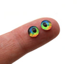 6mm Rainbow lizard Reptile Glass Eyes