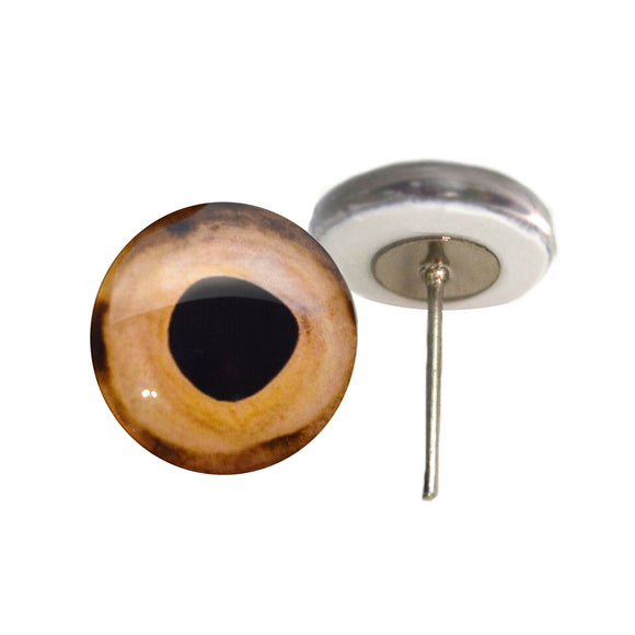 Beige Fish Glass Eyes on Wire Pin Posts