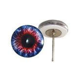 Blue and Red Fantasy Eyes on Wire Pin Posts