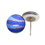 Blue striped horsefly glass eye on wire pin posts