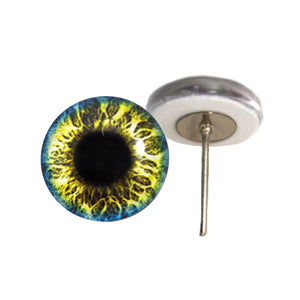 Blue and Yellow Fantasy eyes on wire pin posts